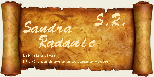 Sandra Radanić vizit kartica